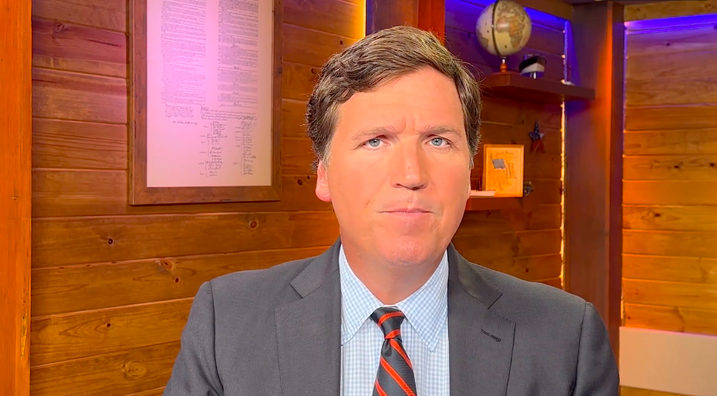 ‘see You Soon Watch Tucker Carlsons First Public Statement After Departure From Fox Cosaction 