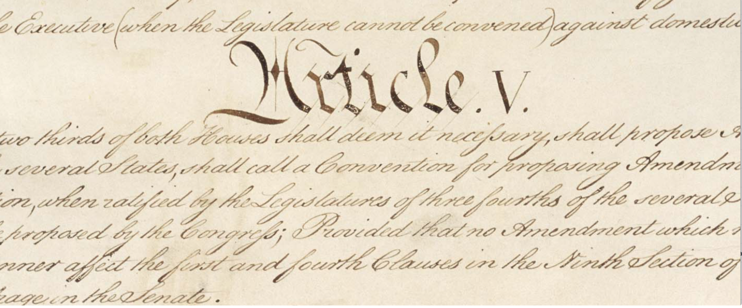 Article V Of The Us Constitution Cosaction