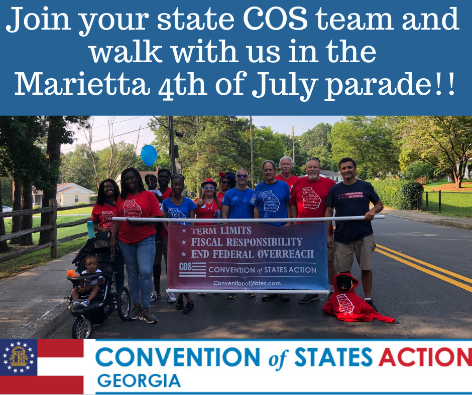 Marietta 4th of July Parade sign up COSAction