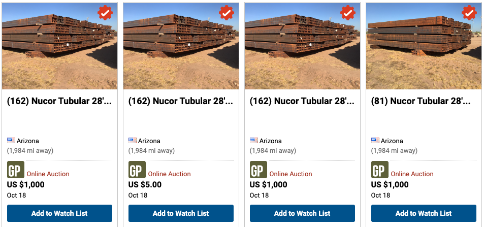 For Sale: Border Wall Materials, Biden Admin. Special - COSAction