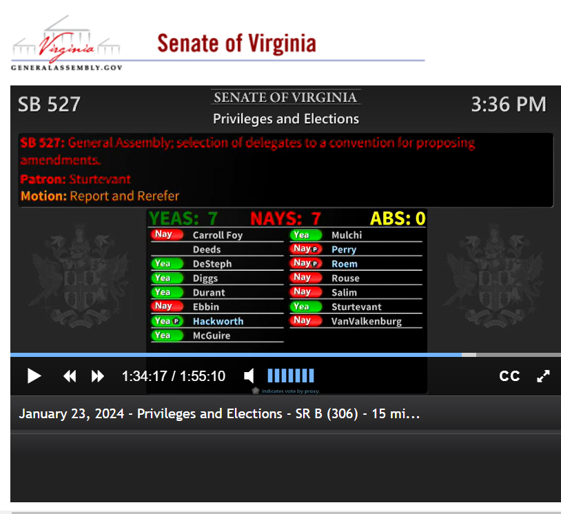 2024 Virginia General Assembly Votes No On The COS Legislation They ...